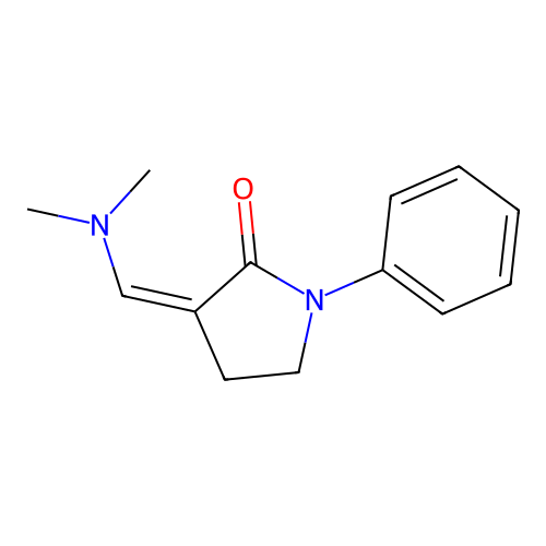 3-(Dimethylaminomethylidene)-1-phenylpyrrolidin-2-one structure