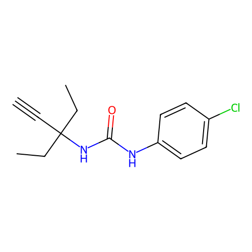 1-(4-Chlorophenyl)-3-(3-ethylpent-1-yn-3-yl)urea structure
