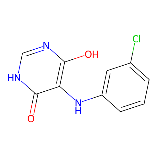 5-((3-Chlorophenyl)amino)-6-hydroxypyrimidin-4(3H)-one structure