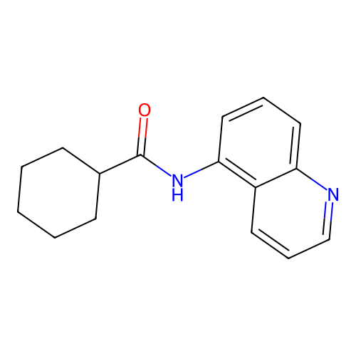 N-(5-quinolinyl)cyclohexanecarboxamide structure