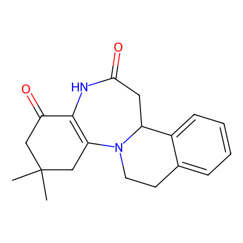 6,6-dimethyl-1,3,5,6,7,9,10,14b-octahydroisoquino[2,1-a][1,5]benzodiazepine-2,4-dione structure