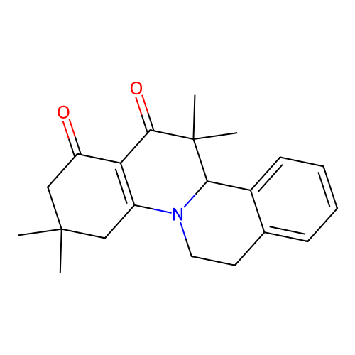 3,3,12,12-tetramethyl-4,6,7,11b-tetrahydro-2H-isoquinolino[2,1-a]quinoline-1,13-dione structure