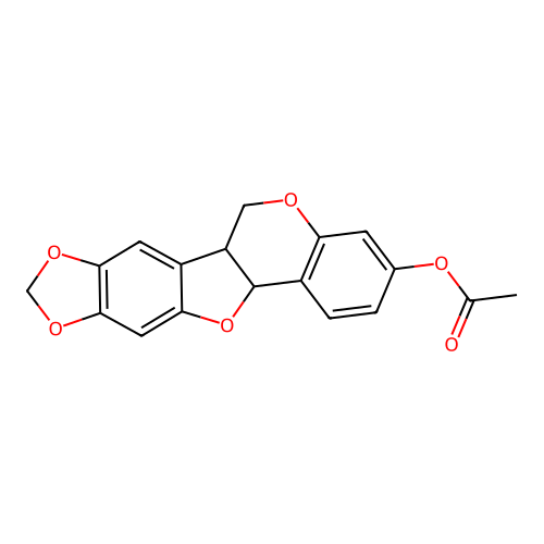 3-Acetoxy-8,9-methylenedioxy-6a,11a-dihydro-6H-benzofuro(3,2-c)chromene structure