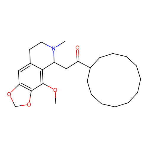 1-cyclododecyl-2-(4-methoxy-6-methyl-5,6,7,8-tetrahydro-[1,3]dioxolo[4,5-g]isoquinolin-5-yl)ethanone structure