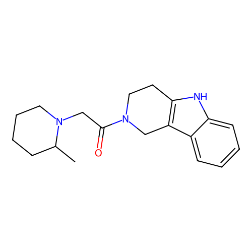 (R)-1-(3,4-dihydro-1H-pyrido[4,3-b]indol-2(5H)-yl)-2-(2-methylpiperidin-1-yl)ethanone structure