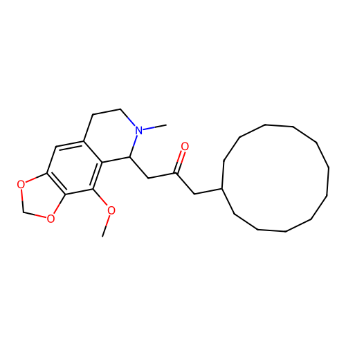 1-cyclododecyl-3-(4-methoxy-6-methyl-5,6,7,8-tetrahydro-[1,3]dioxolo[4,5-g]isoquinolin-5-yl)propan-2-one structure