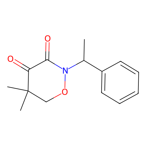 5,5-Dimethyl-2-(1-phenylethyl)-1,2-oxazinane-3,4-dione structure