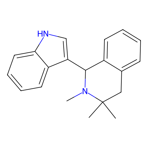 1-(1H-indol-3-yl)-2,3,3-trimethyl-1,2,3,4-tetrahydroisoquinoline structure