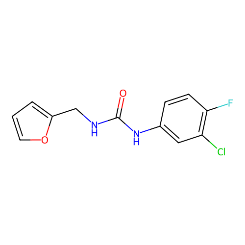 1-(3-Chloro-4-fluorophenyl)-3-(furan-2-ylmethyl)urea structure