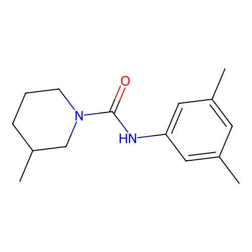 N-(3,5-dimethylphenyl)-3-methylpiperidine-1-carboxamide structure