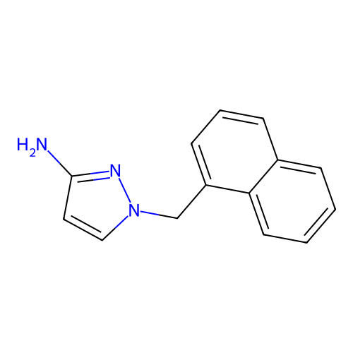 1-(naphthalen-1-ylmethyl)-1H-pyrazol-3-amine structure