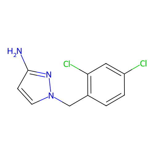 1-((2,4-Dichlorophenyl)methyl)-1H-pyrazol-3-amine structure