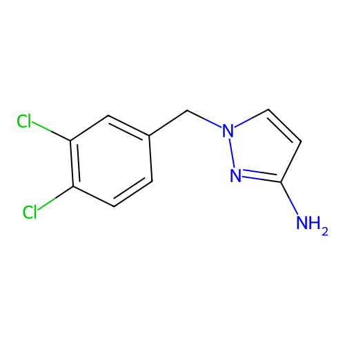 1-(3,4-dichlorobenzyl)-1H-pyrazol-3-amine structure