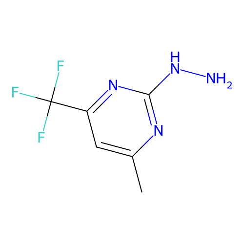 2-Hydrazino-4-methyl-6-(trifluoromethyl)pyrimidine structure