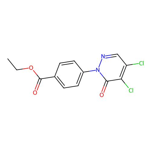 Benzoic acid, 4-(4,5-dichloro-6-oxo-1(6H)-pyridazinyl)-, ethyl ester structure