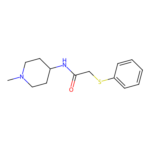 N-(1-methylpiperidin-4-yl)-2-(phenylsulfanyl)acetamide structure