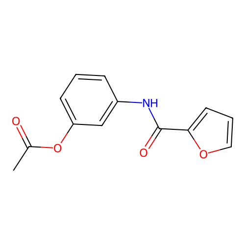 3-[(Furan-2-ylcarbonyl)amino]phenyl acetate structure