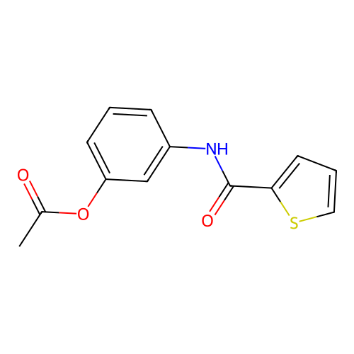 3-[(Thiophen-2-ylcarbonyl)amino]phenyl acetate structure