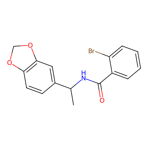 N-[1-(1,3-benzodioxol-5-yl)ethyl]-2-bromobenzamide structure