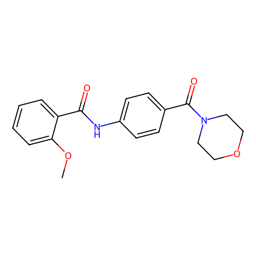 2-methoxy-N-[4-(morpholine-4-carbonyl)phenyl]benzamide structure