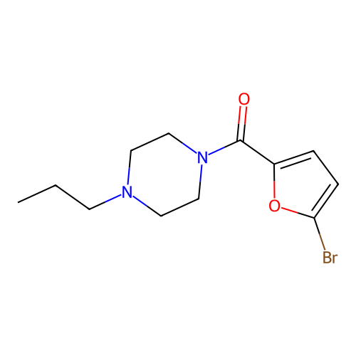 (5-Bromofuran-2-yl)-(4-propylpiperazin-1-yl)methanone structure