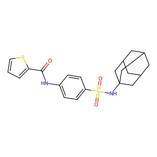 N-[4-(1-adamantylsulfamoyl)phenyl]thiophene-2-carboxamide structure