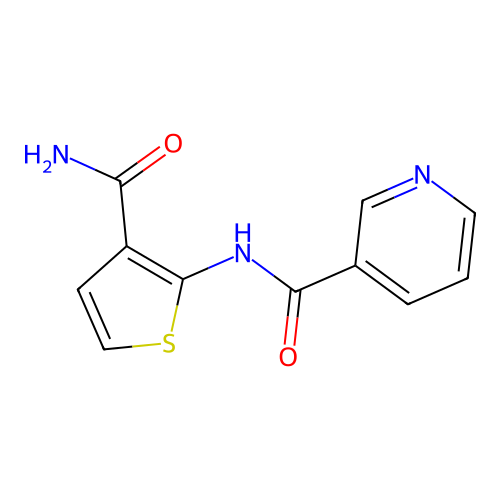 N-(3-carbamoylthiophen-2-yl)pyridine-3-carboxamide structure