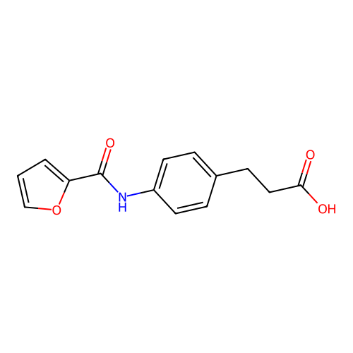 3-[4-(2-Furoylamino)phenyl]propanoic acid structure