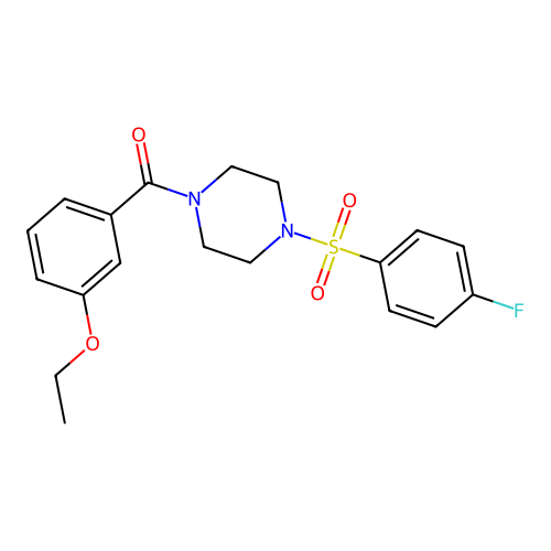 (3-Ethoxyphenyl)-[4-(4-fluorophenyl)sulfonylpiperazin-1-yl]methanone structure