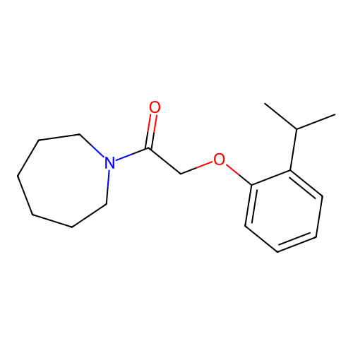 1-(Azepan-1-yl)-2-(2-propan-2-ylphenoxy)ethanone structure