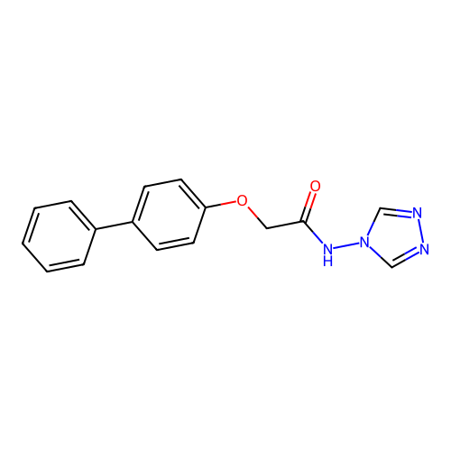 2-(4-phenylphenoxy)-N-(1,2,4-triazol-4-yl)acetamide structure