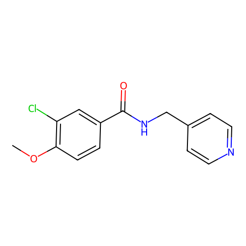 3-chloro-4-methoxy-N-(pyridin-4-ylmethyl)benzamide structure