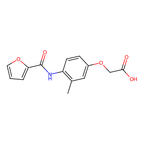 {4-[(Furan-2-ylcarbonyl)amino]-3-methylphenoxy}acetic acid structure