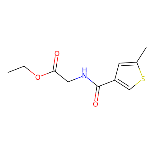 ethyl N-[(5-methylthiophen-3-yl)carbonyl]glycinate structure