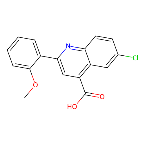 6-Chloro-2-(2-methoxyphenyl)quinoline-4-carboxylic acid structure