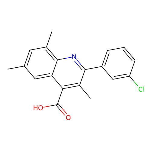 2-(3-Chlorophenyl)-3,6,8-trimethylquinoline-4-carboxylic acid structure