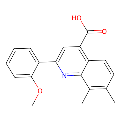 2-(2-Methoxyphenyl)-7,8-dimethylquinoline-4-carboxylic acid structure