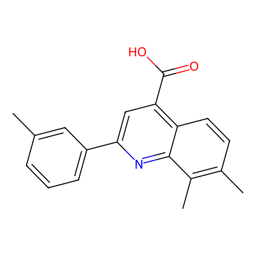 7,8-Dimethyl-2-(3-methylphenyl)quinoline-4-carboxylic acid structure