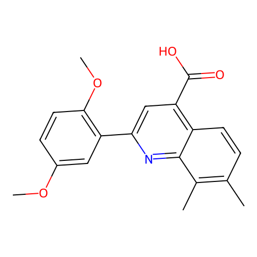 2-(2,5-Dimethoxyphenyl)-7,8-dimethylquinoline-4-carboxylic acid structure