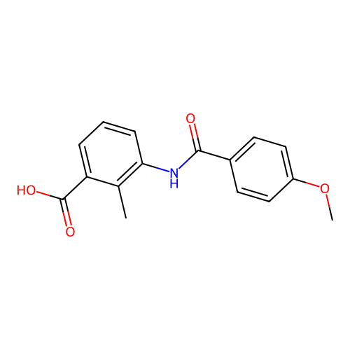 3-[(4-Methoxybenzoyl)amino]-2-methylbenzoic acid structure