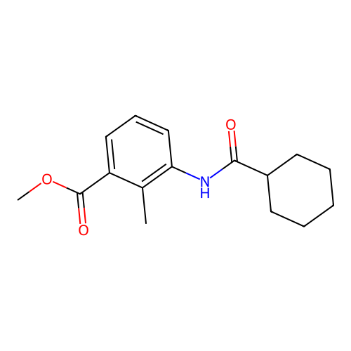 Methyl 3-[(cyclohexylcarbonyl)amino]-2-methylbenzoate structure