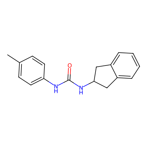 1-(2,3-dihydro-1H-inden-2-yl)-3-(4-methylphenyl)urea structure