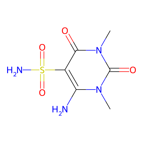 6-Amino-1,3-dimethyl-2,4-dioxo-1,2,3,4-tetrahydropyrimidine-5-sulfonamide structure