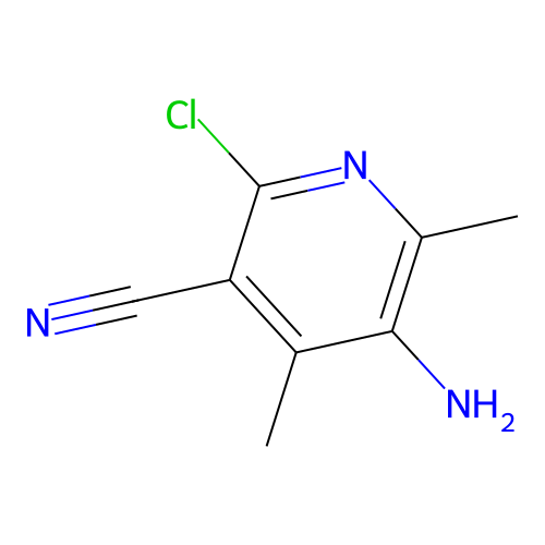 5-Amino-2-chloro-4,6-dimethylpyridine-3-carbonitrile structure