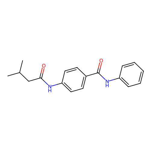 4-(3-methylbutanoylamino)-N-phenylbenzamide structure