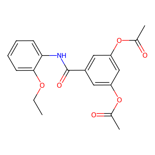 5-((2-Ethoxyphenyl)carbamoyl)-1,3-phenylene diacetate structure