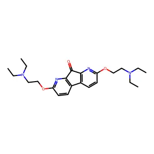 9H-Cyclopenta(1,2-b:4,3-b')dipyridin-9-one, 2,7-bis(2-(diethylamino)ethoxy)- structure