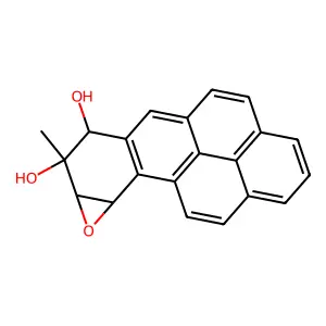 7,8-Dihydroxy-9,10-epoxy-8-methyl-7,8,9,10-tetrahydrobenzo(a)pyrene structure