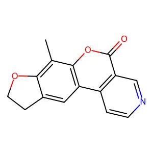 7-Methyl-9,10-dihydro-5H-furo(3',2':6,7)chromeno(3,4-c)pyridin-5-one structure