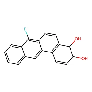 trans-3,4-Dihydroxy-3,4-dihydro-7-fluorobenz(a)anthracene structure